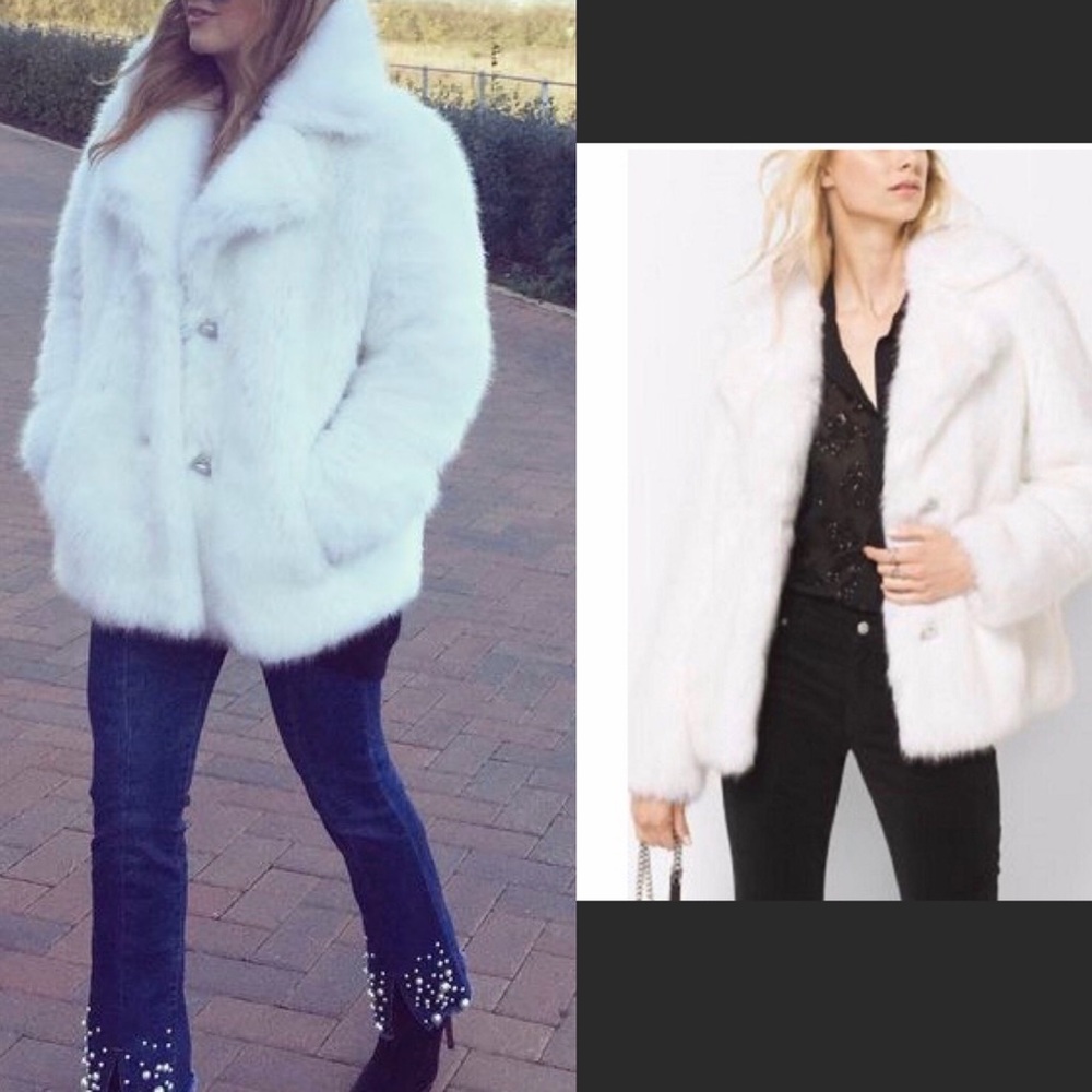 🎉HOST PICK🎉NEW Michael Kors Faux Fur Coat - Picture 2 of 8
